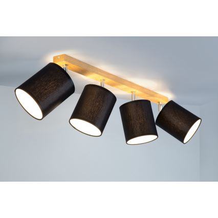 Spot-Light 56746474 - Spotlight APRILLIA 4xE27/25W/230V ek svart