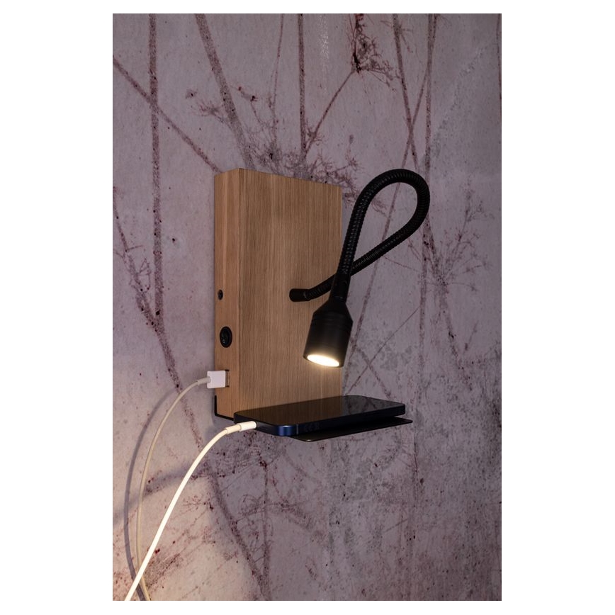 LED väggbelysning LECTOR LED/2,5W/230V USB ek