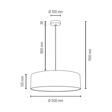 Taklampa på kabel JOSEFINA 3xE27/25W/230V