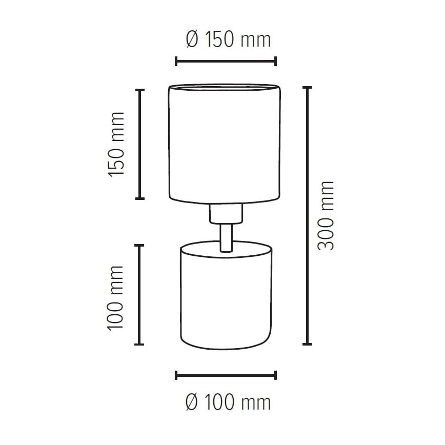 Bordslampa STRONG ROUND 1xE27/25W/230V - FSC-certifierad