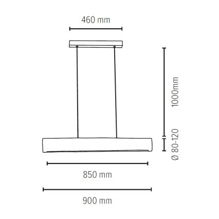 Spot-Light 69480104 - Dimbar LED-lampakrona med snöre LUCAS LED/25,5W/230V
