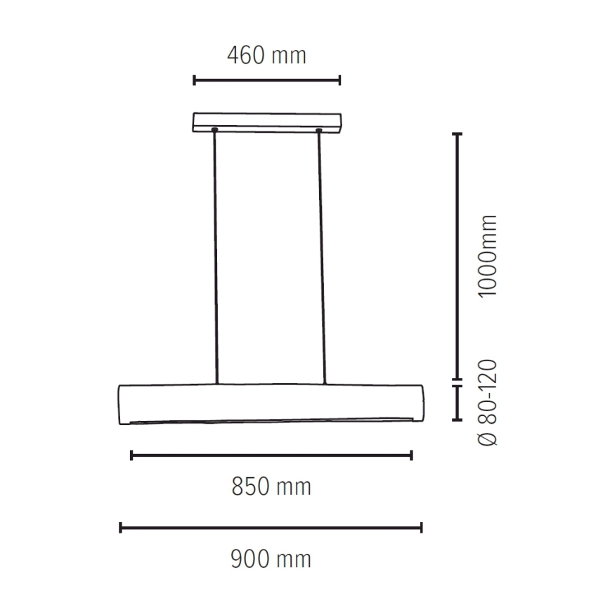 Spot-Light 69480104 - Dimbar LED-lampakrona med snöre LUCAS LED/25,5W/230V