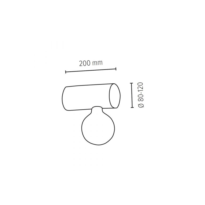 Spot-Light 6994150 - Väggbelysning TRABO 1xE27/25W/230V