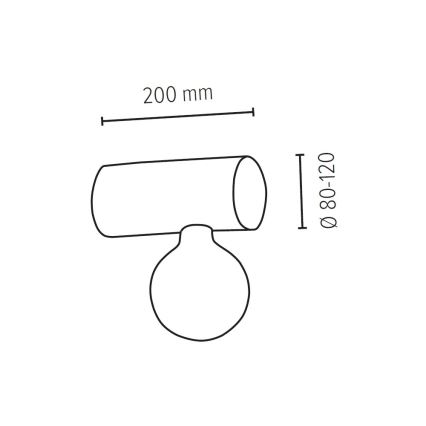 Vägglampa TRABO 1xE27/25W/230V