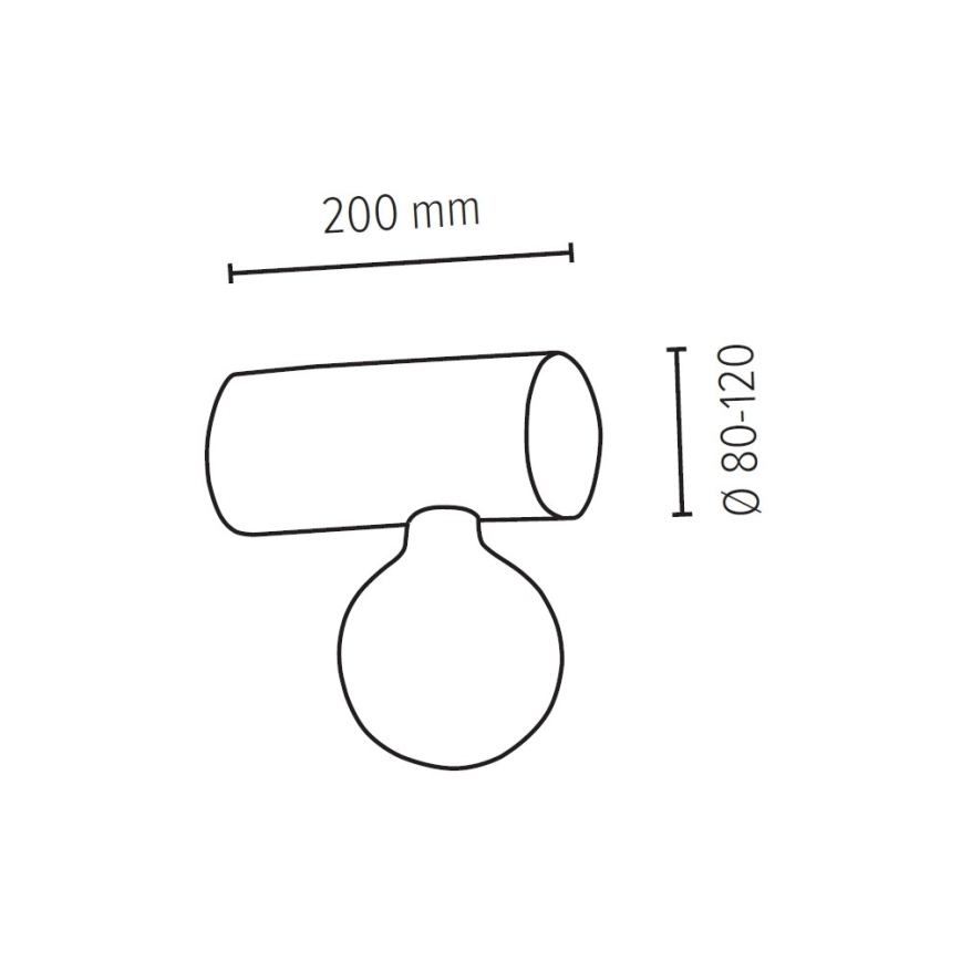 Vägglampa TRABO 1xE27/25W/230V