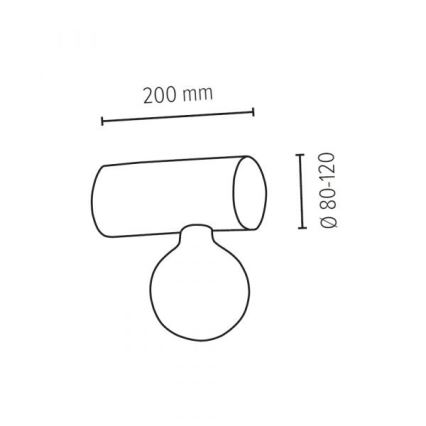 Väggbelysning TRABO 1xE27/25W/230V - FSC-certifierad