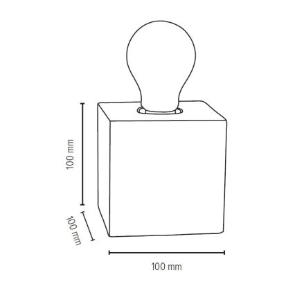 Bordslampa TRONGO SQUARE 1xE27/25W/230V ek