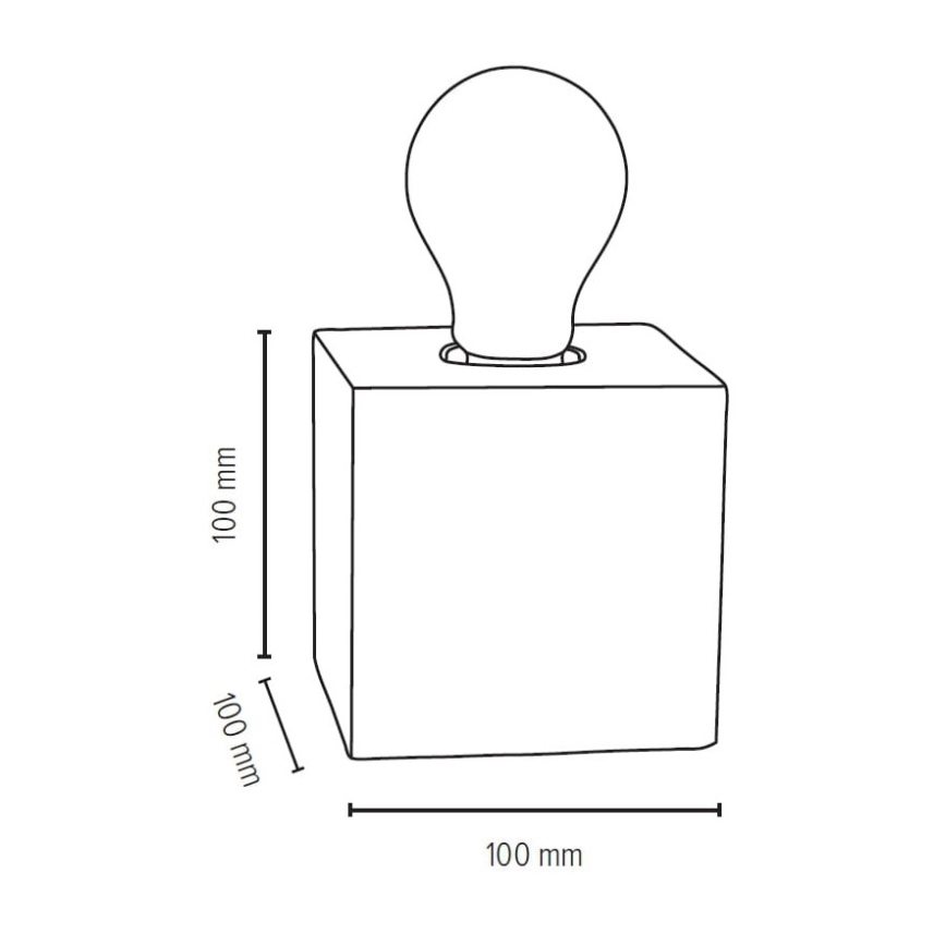 Bordslampa TRONGO SQUARE 1xE27/25W/230V ek