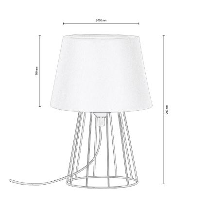 Spot-Light - Bordslampa  MANGOO 1xE27/40W/230V svart - FSC-certifierad