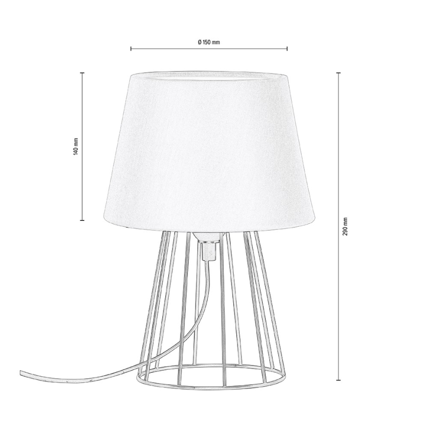 Spot-Light - Bordslampa  MANGOO 1xE27/40W/230V svart - FSC-certifierad