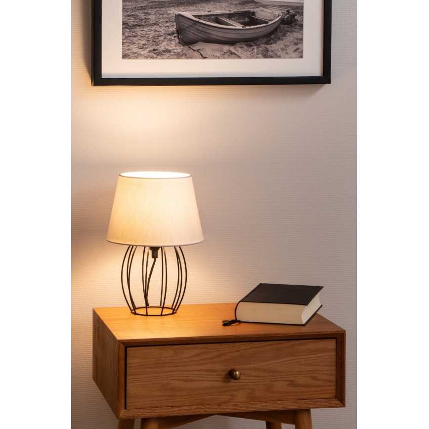 Bordslampa  MANGOO 1xE27/40W/230V grå/svart - FSC-certifierad