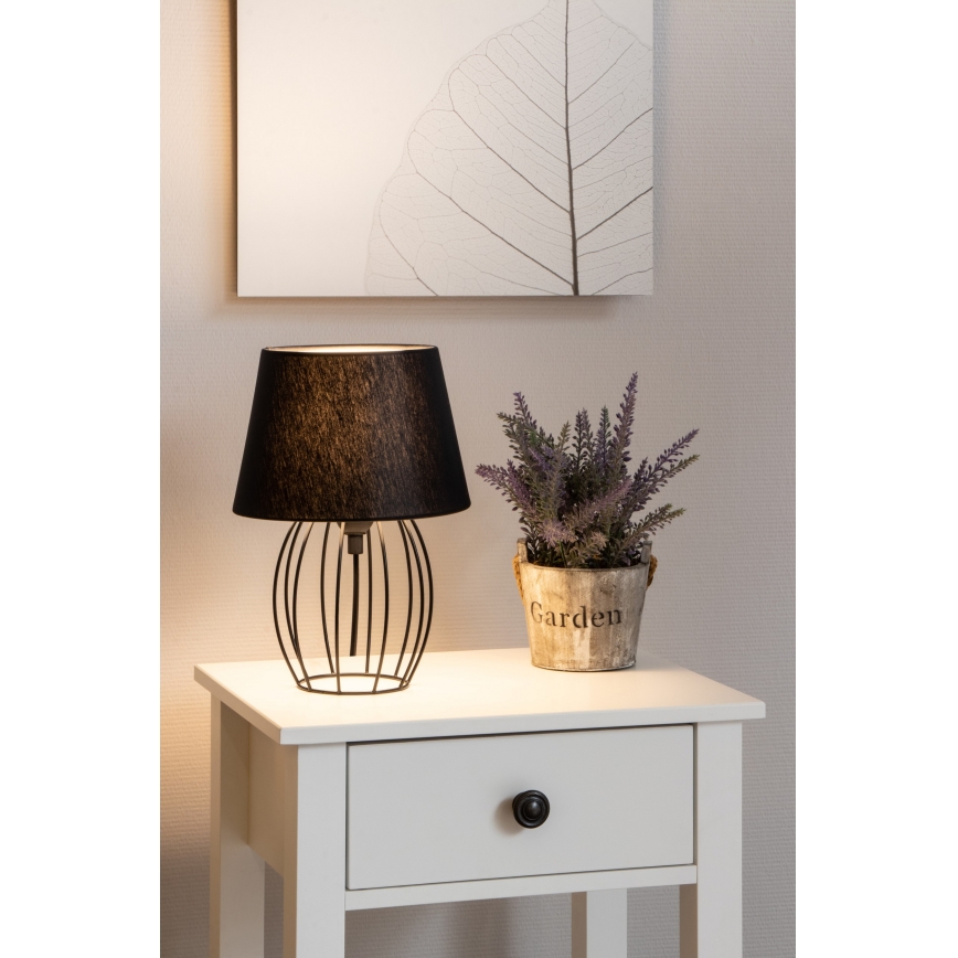 Spot-Light - Bordslampa  MANGOO 1xE27/40W/230V svart 