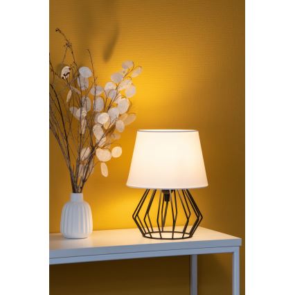 Spot-Light - Bordslampa  MANGOO 1xE27/40W/230V vit /svart 