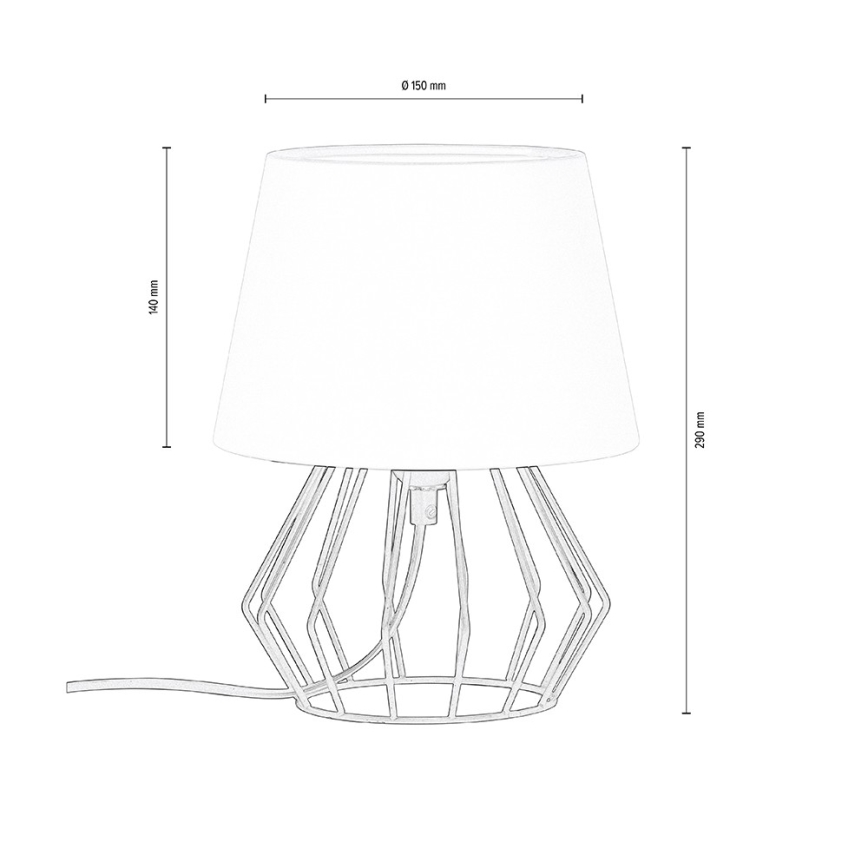 Spot-Light - Bordslampa  MANGOO 1xE27/40W/230V grå/svart 