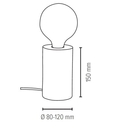 Spot-Light 76910151 - Bordslampa TRABO 1xE27/25W/230V FSC-certifierad