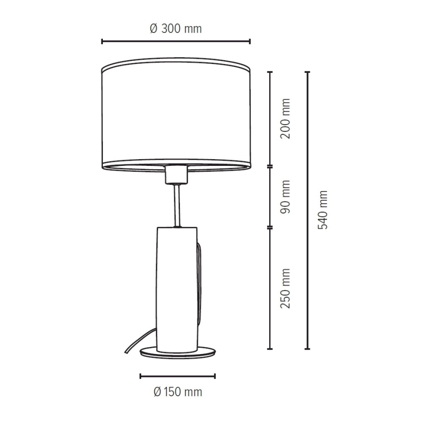 Bordslampa PINO 1xE27/40W/230V - FSC-certifierad