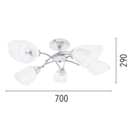 Spot-Light 8141511 - Ljuskrona VILETTA 5xE27/60W/230V