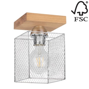 Spot-Light 8175174 - Takbelysning NORMAN trä 1xE27/25W/230V matt ek