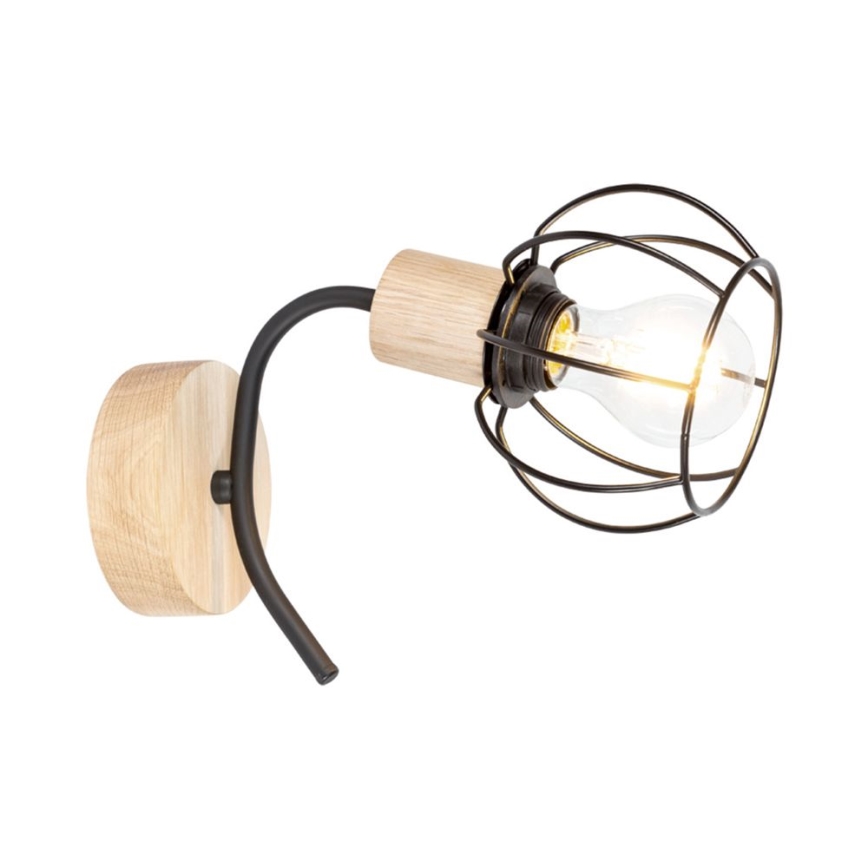 Vägglampa VIVIANE 1xE27/60W/230V ek - FSC-certifierad