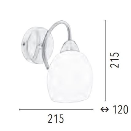 Vägglampa PISA 1xE27/60W/230V