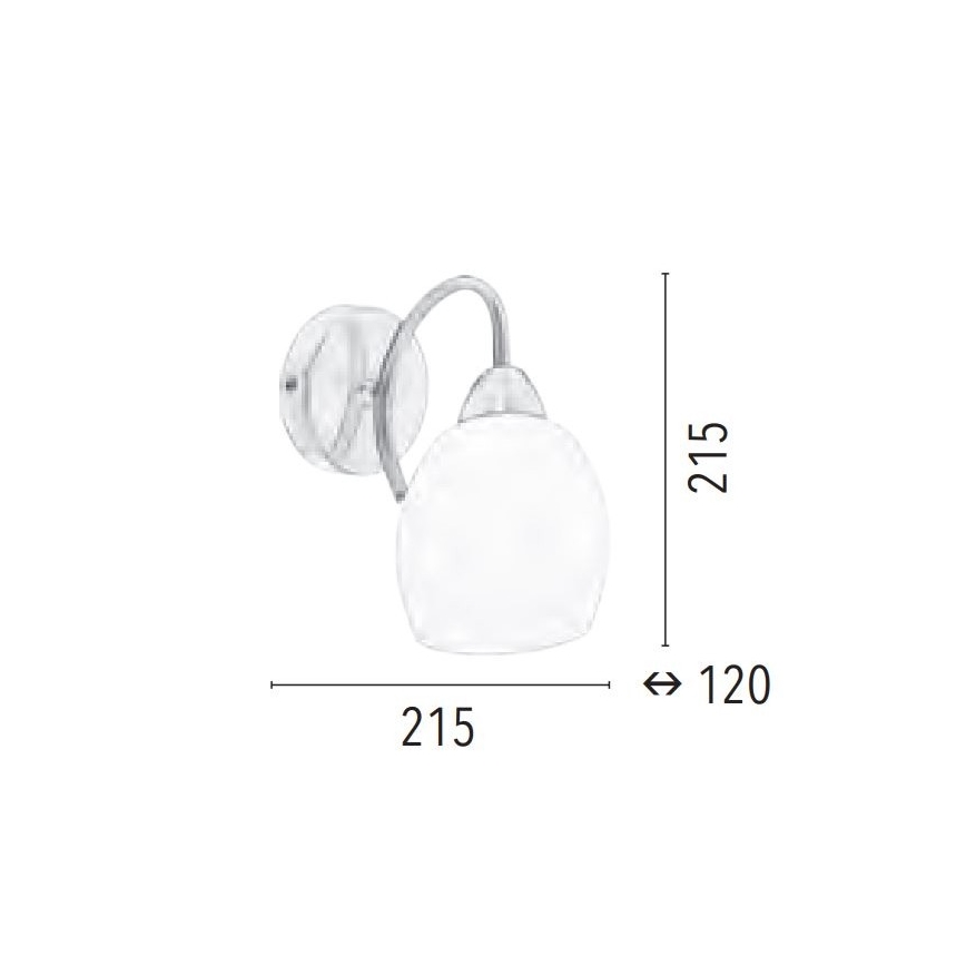 Vägglampa PISA 1xE27/60W/230V