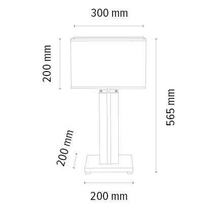 LED Dimbar bordslampa FLAME 1xE27/40W+ LED/4,6W/230V 56,5 cm ek