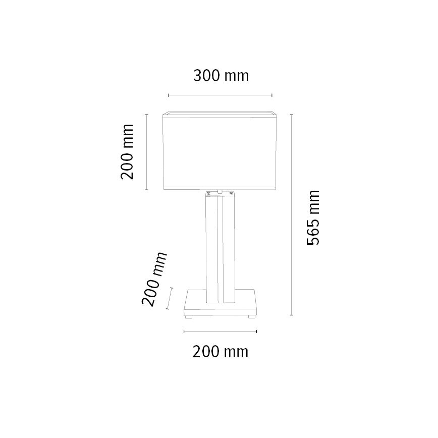 LED Dimbar bordslampa FLAME 1xE27/40W+ LED/4,6W/230V 56,5 cm ek