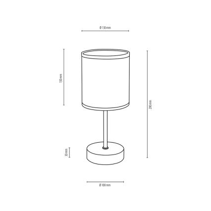 Bordslampa BOHO 1xE27/25W/230V ek