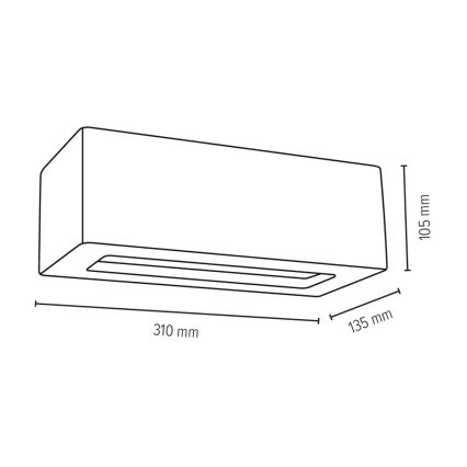Väggbelysning BLOCK 1xE27/40W/230V - FSC-certifierad