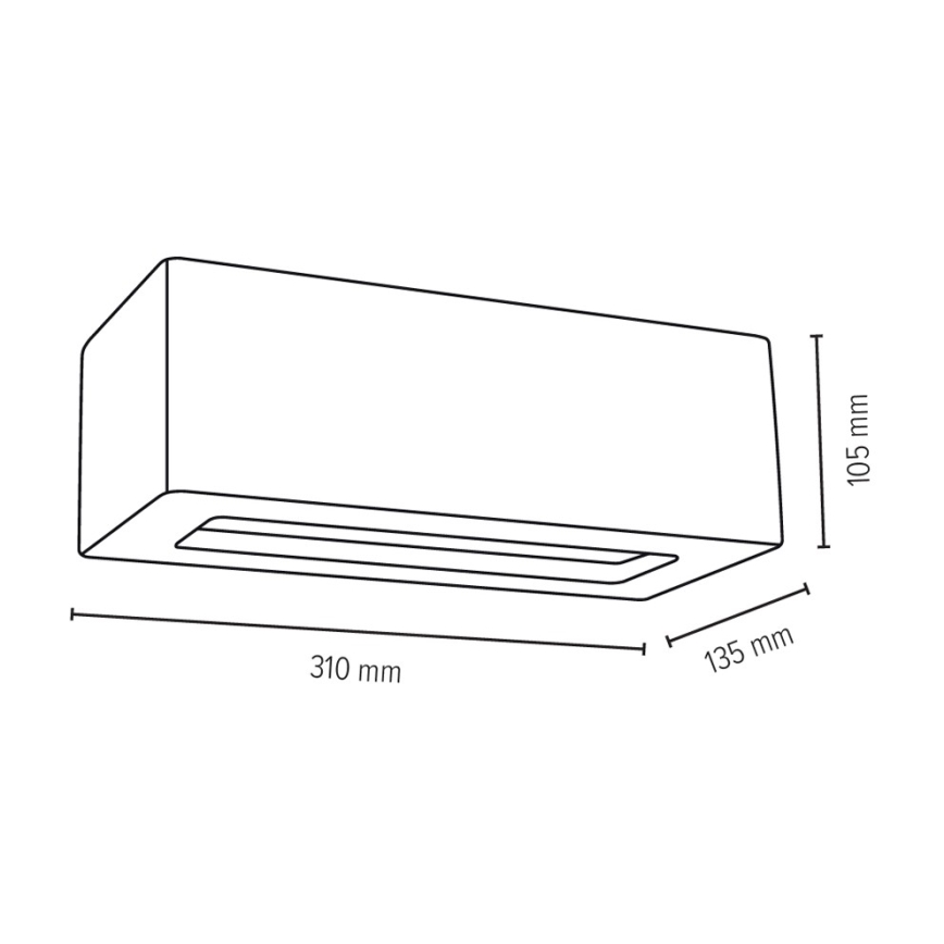Väggbelysning BLOCK 1xE27/40W/230V - FSC-certifierad