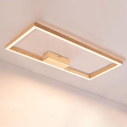 LED Dimbar taklampa RAMME LED/34W/230V matt ek + fjärrkontroll