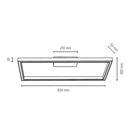 Spot-Light 9141174 - LED Takbelysning RAMME LED/34W/230V matt ek