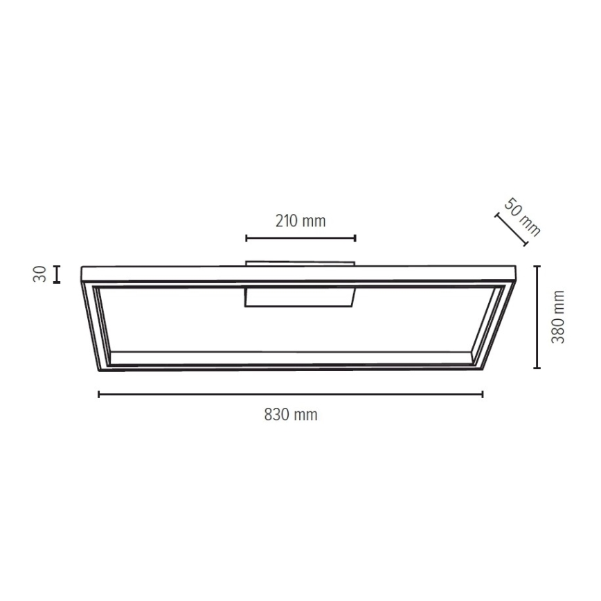 LED taklampa RAMME LED/34W/230V matt ek