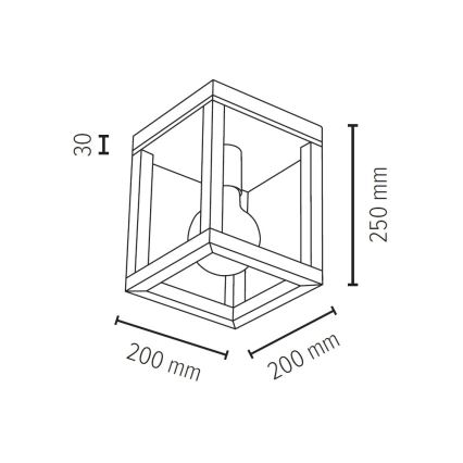 Spot-Light 9154174 - Takbelysning KAGO 1xE27/60W/230V matt ek