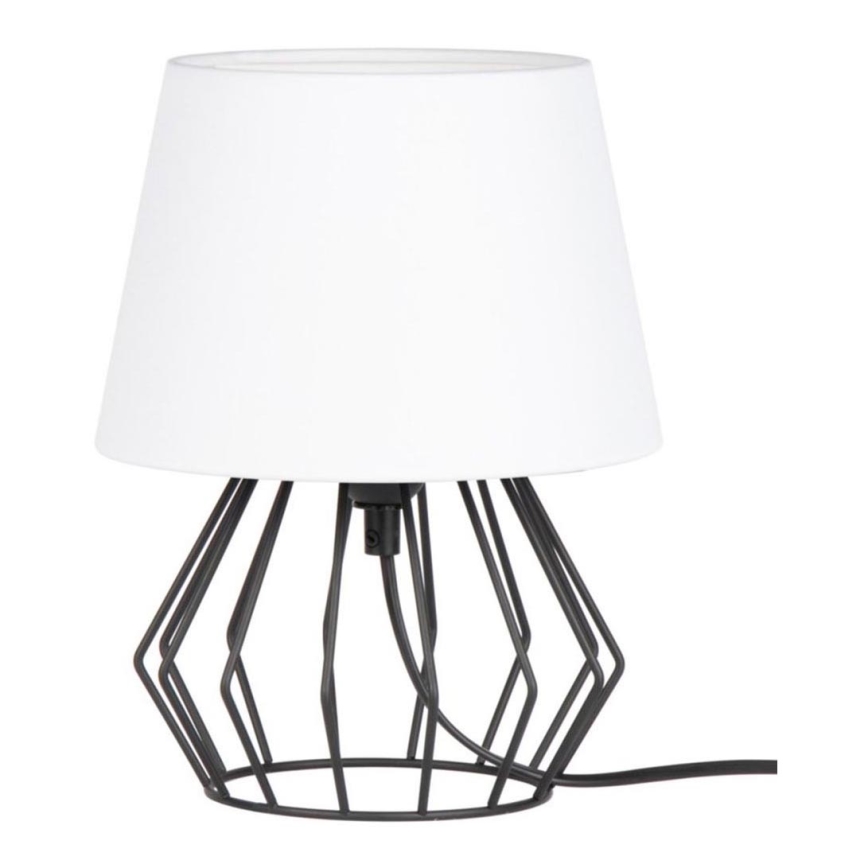 Spot-Light - Bordslampa  MANGOO 1xE27/40W/230V vit /svart 