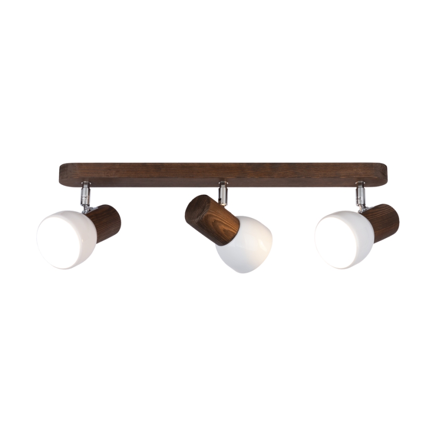 Tak spotlight NEL 3xE27/15W/230V valnöt