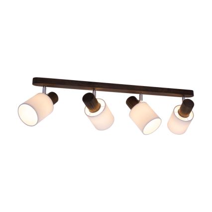 Tak spotlight TRENDY 4xE27/15W/230V valnöt