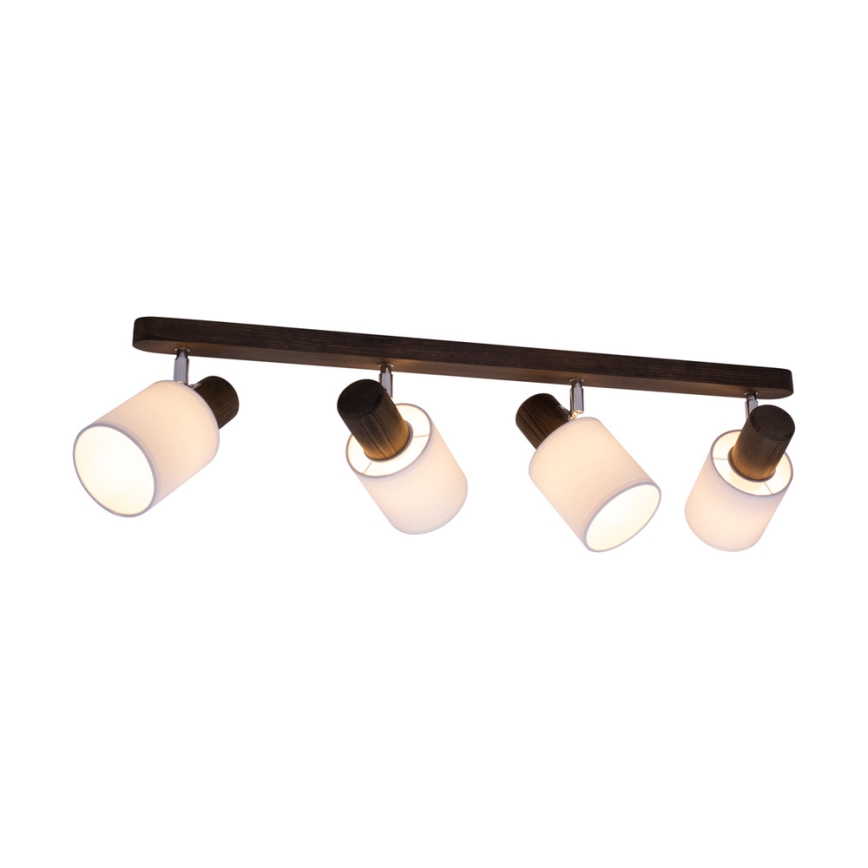 Tak spotlight TRENDY 4xE27/15W/230V valnöt