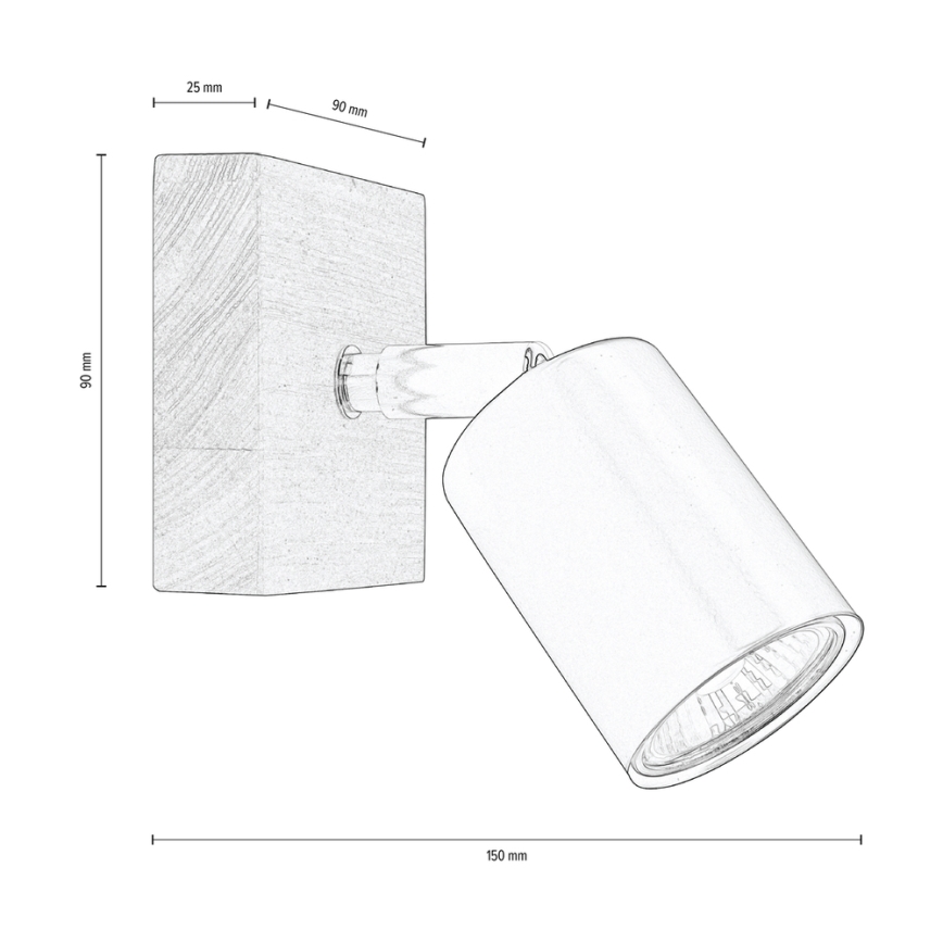 Väggspotlight MANARA 1xGU10/5W/230V tall