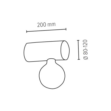 Vägglampa TRABO 1xE27/25W/230V valnöt