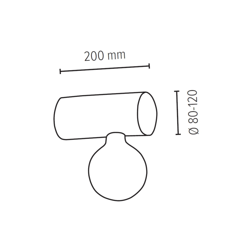 Vägglampa TRABO 1xE27/25W/230V valnöt