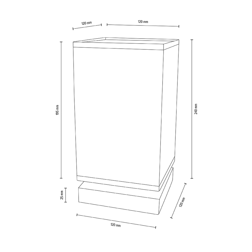 Bordslampa FIRE 1xE27/25W/230V tall/beige