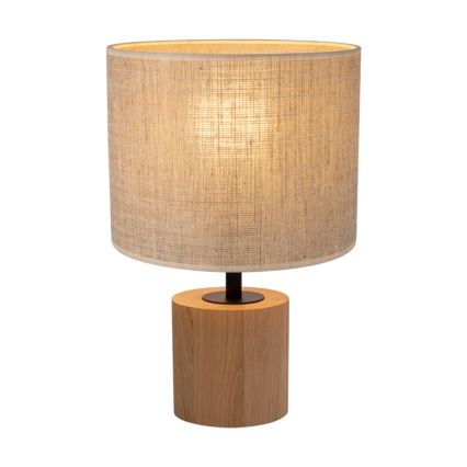 Bordslampa KRETA 1xE27/25W/230V ek/beige ek