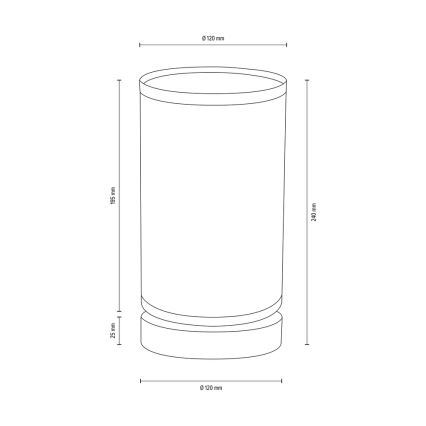 Bordslampa FIRE 1xE27/25W/230V ek/beige ek