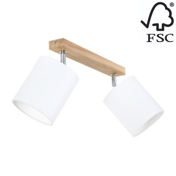 Spot-Light - Spotlight APRILLIA 2xE27/25W/230V ek vit - FSC-certifierad