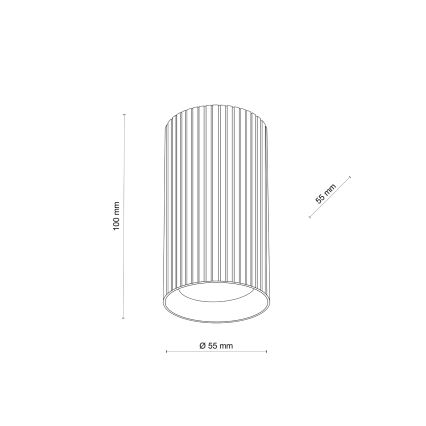 Spotarmatur TUNE S 1xGU10/10W/230V 10 cm brun