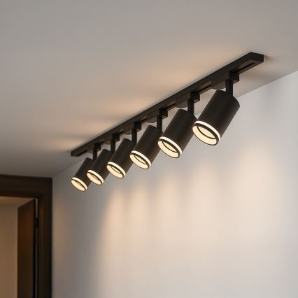 Spotbelysning för skensystemet PIPE, 6x GU10/10W/230V, svart