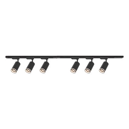Spotbelysning för skensystemet PIPE, 6x GU10/10W/230V, svart