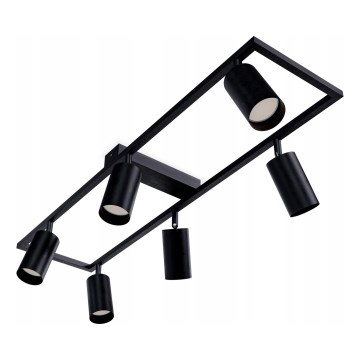 Spotlampa 6xGU10/30W/230V svart