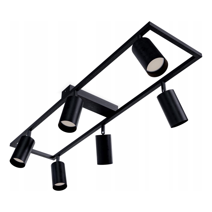 Spotlampa 6xGU10/30W/230V svart